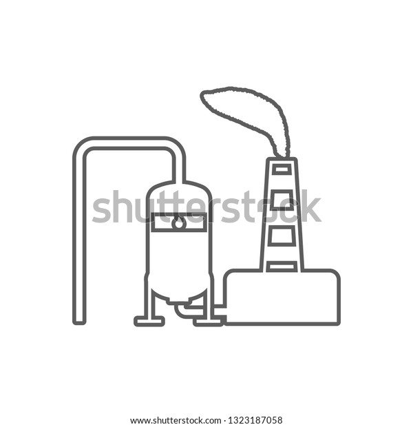 oil refinery icon. Element of Oil for mobile\
concept and web apps icon. Outline, thin line icon for website\
design and development, app\
development