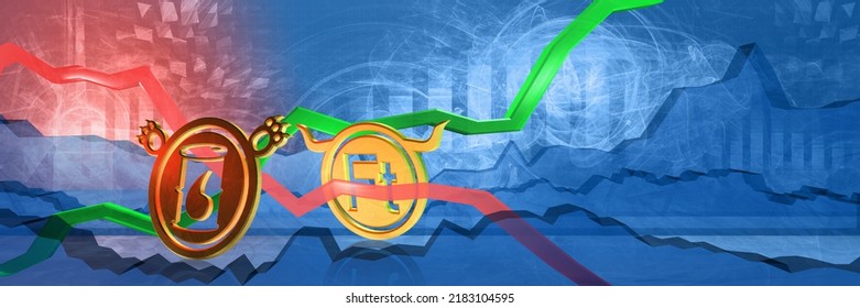 Oil Stock Prices Drop In Huf. Energy Stability In Hungary. Bearish Commodity Market Concept. 3d Illustration Of Cheap Fossil Fuel