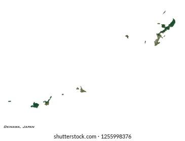 Okinawa Japan Map 3d Illustration Stock Illustration 1255998376 