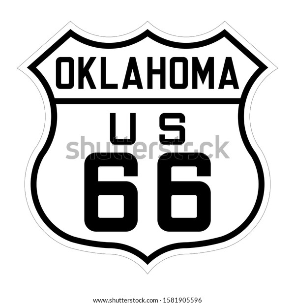 Oklahoma us route 66\
sign