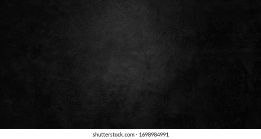 Old Black Background. Grunge Texture. Dark Wallpaper. Blackboard, Chalkboard, Room Wall.