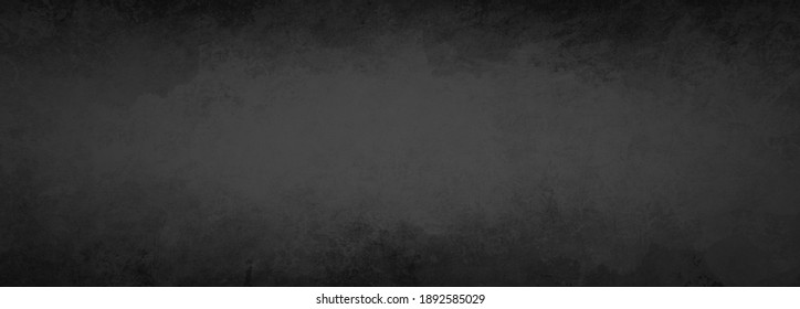 Alte schwarze Chalkboard-Hintergrund-Illustration, bedrücktes, altes schwarzes Papier mit Grunge-Textur-Rändern, antikes Banner mit industrieller Holzkohle