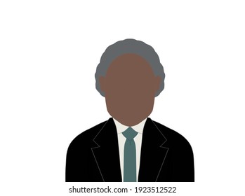 old black man in a suit and a tie, isolated on white background