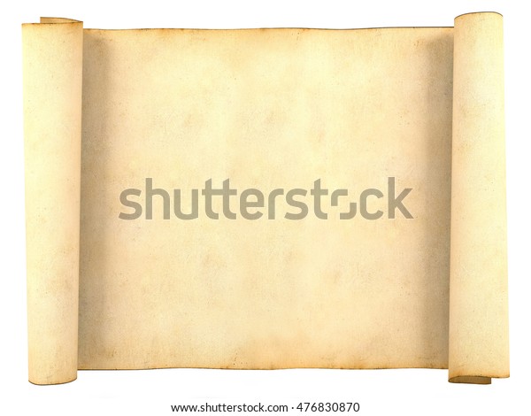 Old Blank Antique Scroll Paper Isolated Stock Illustration 476830870 ...