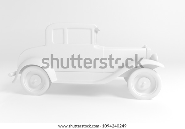 Old car\
isolated on white background 3d\
rendering