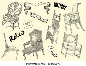 Chair Set Illustrator Images Stock Photos Vectors