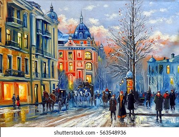 Old City, Kiev, Oil Paintings