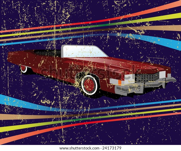 old classic low
rider on grunge
background