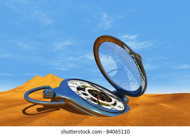 The old clock in the desert.