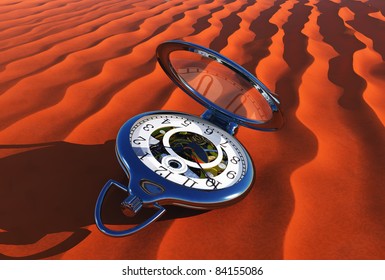 The old clock in the desert.