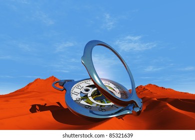 The old clock in the desert.