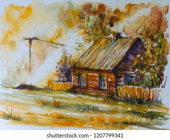 Imagenes Fotos De Stock Y Vectores Sobre Watercolor Cabin