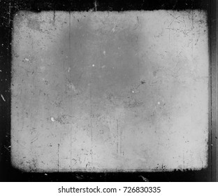 Old Dark Film Grunge Paper Texture. Horror Scratched Scary Background.