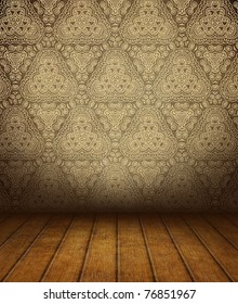 Old Empty Room Antique Pattern On Stock Illustration 76851985