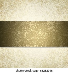 old faded soft off white background with elegant textured gold ribbon stripe for copy space design to add your own text or title
