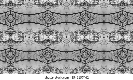 Old Geometric Motifs. Seamless Metalic Color Kaleidoscopic Wallpapers. Folk Embroidery Style. Optical Effect Design. Old Geometric Motifs. Seamless Dark Tones Rhombus Ornament.