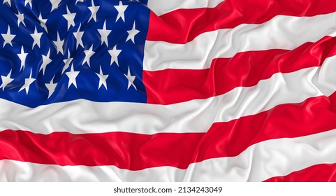 Old Glory Flag Of The United States Of America. 3d Render