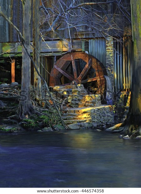 Old Grist Mill Tannehill State Park Stock Illustration 446574358