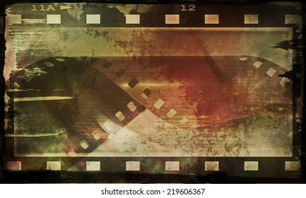 Old Grunge Film Strip Background Stock Illustration