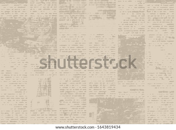 Old Grunge Newspaper Paper Textured Background Stock Illustration ...