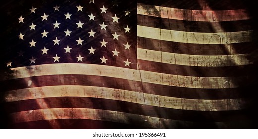 Old Grunge USA Flag