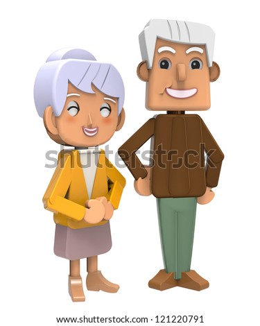 Old Man Old Woman Stock Illustration 121220791 - Shutterstock