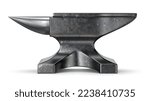 Old metal blacksmith anvil isolated on white background. 3D illustration