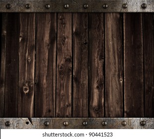 Old Metal And Wood Medieval Background