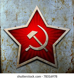 Old Metallic Soviet Star Icon