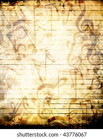 Old Music Sheet Some Damage On Stock Illustration 43776067 | Shutterstock