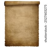 Old paper background, Paper treasure map. Old parchment scroll. Papyrus, Ancient manuscript. Antique document. Vintage torn sheets. Historical curled page, 3d illustration, 3d rendering