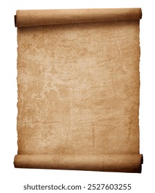 Old paper background, Paper treasure map. Old parchment scroll. Papyrus, Ancient manuscript. Antique document. Vintage torn sheets. Historical curled page, 3d illustration, 3d rendering