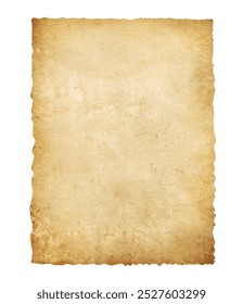 Old paper background, Paper treasure map. Old parchment scroll. Papyrus, Ancient manuscript. Antique document. Vintage torn sheets. Historical curled page, 3d illustration, 3d rendering