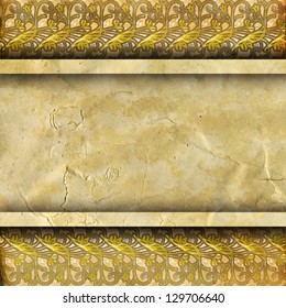 Old paper with floral pattern
