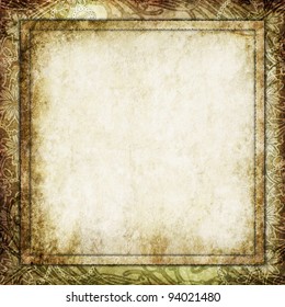Old paper with floral pattern