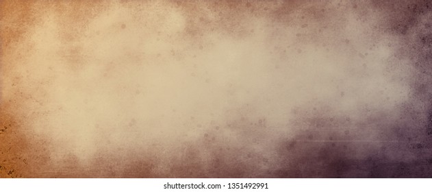 Old Paper Or Parchment Background Illustration With Grunge Texture And Paint Spatter Stains, Old Damaged And Distressed Brown Tan And Dark Wine Purple Color Border With Grungy Textured Design 