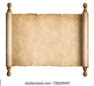 Old paper scroll or ancient parchment isolated 3d illustration
