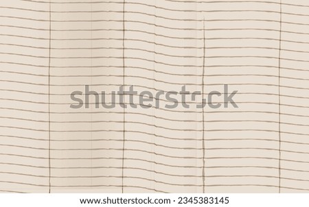 Old paper style pattern. Horizontal lines and vertical divisors to write, fabric texture repeating seamless.  Diary and background Foto stock © 