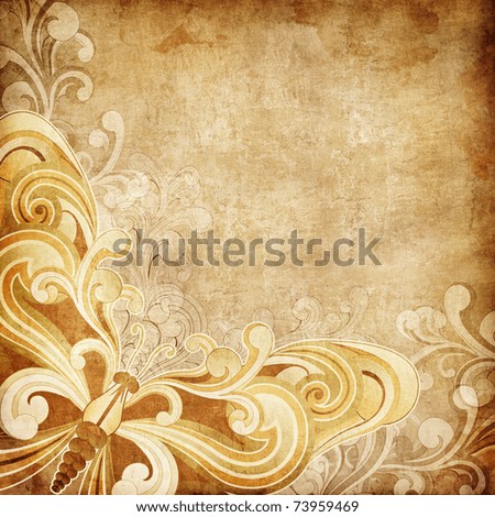 Similar – Image, Stock Photo Grunge butterfly shape and paint blobs splattered