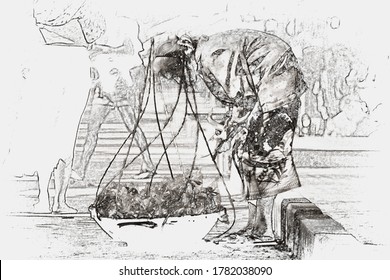 Homeless People Sketch Stock Illustrations Images Vectors Shutterstock