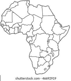 Africa Map Outline Images Stock Photos Vectors Shutterstock