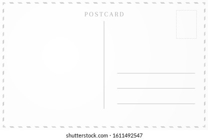 Old postcard template. Post card frame design