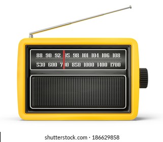 Old Radio Isolated On A White Background