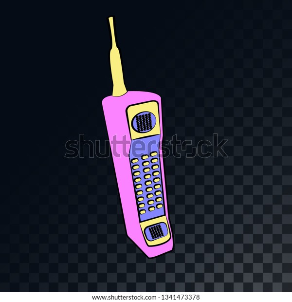 Old Retro Vintage Mobile Phone Antenna Stock Illustration 1341473378