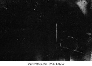 Old Rough Dirty Black Scratch Dust Grunge Black Distressed Noise Grain Overlay Texture Background.