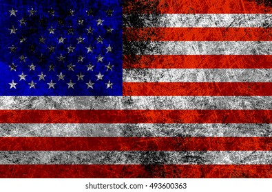 Old Scratched Usa Flag Stock Illustration 493600363 | Shutterstock