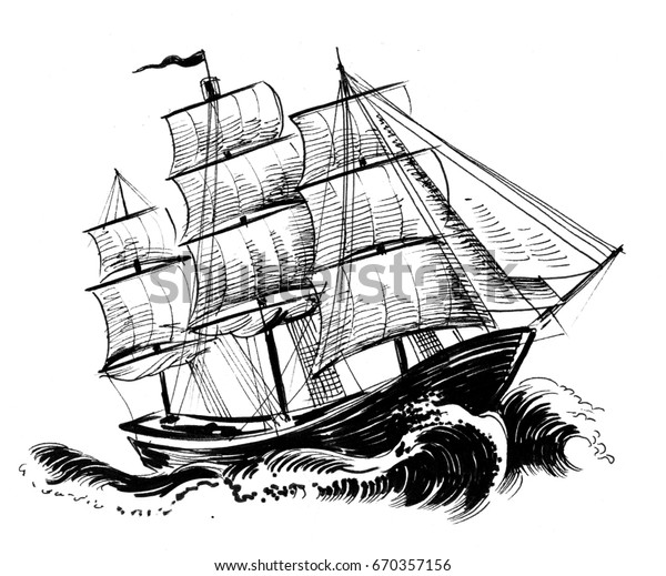 シーグラスアート 帆船 昔の船 ヴィンテージ レトロ船 イラスト Www Hummelinmobiliaria Com