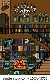 an old study (book shelves)