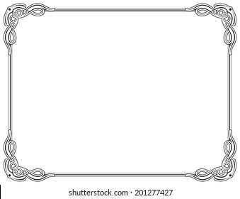 Old Style Black Decorative Frame Very Stock Illustration 201277427 ...