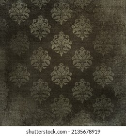 Old Tapestry Background. Scrapbook Background With Baroque Elements